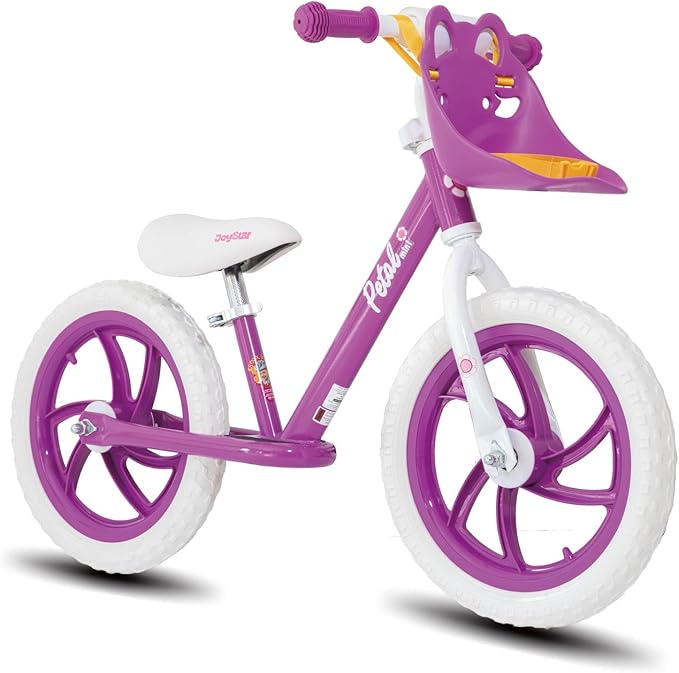 JOYSTAR 12/14 Inch Kids Balance Bike for 18months-5 Years Old Boys Girls, Lightweight Toddler Balance Bikes with Footrest and Handlebar Basket or Doll Seat
