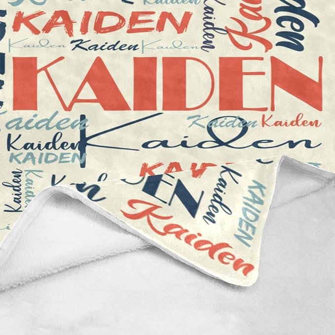 Dr.TOUGH Personalized Name Blanket Personalized Blanket for Adult Kids Flannel Customized Personalized Blankets and Throws