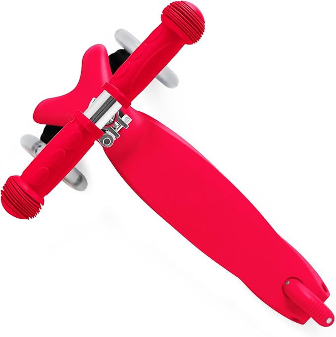 Kids Scooter, Children and Toddler 3 Wheel Kick Scooter for Boys & Girls Ages 2-5, LED Lighted Wheels and 3 Adjustable Height Handlebars, Lean-to-Steer