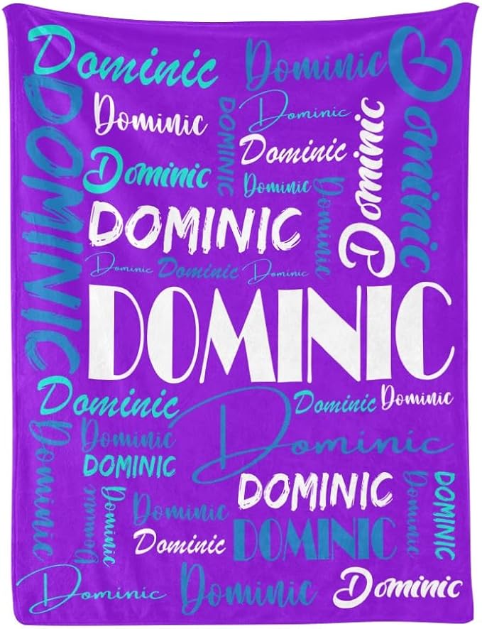 Dr.TOUGH Personalized Name Blanket Personalized Blanket for Adult Kids Flannel Customized Personalized Blankets and Throws