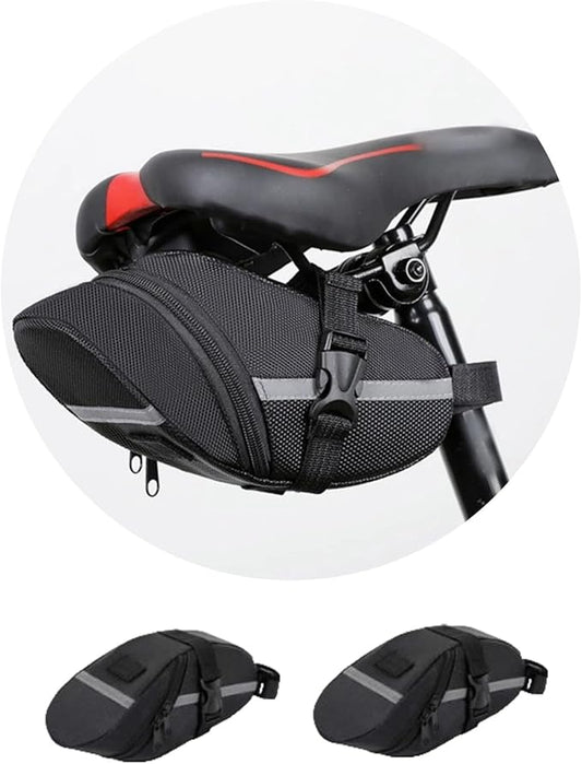 2 Pack Cycling Bag,Bicycle Saddle Bag,Mountain bike bag,Bike Seat Bag With reflective for a Safety ride Seat Bag, Bike Bag,bike bags for Mountain Road Bikes