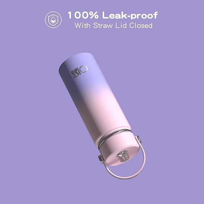 OISIZ 18oz Kids Water Bottle with Straw Lid, Vacuum Insulated Water Bottle 316 Stainless Steel Bottles for Kids for School, Leakproof Water cups, BPA Free and Keep Cold for 24 Hours,Easy to Clean