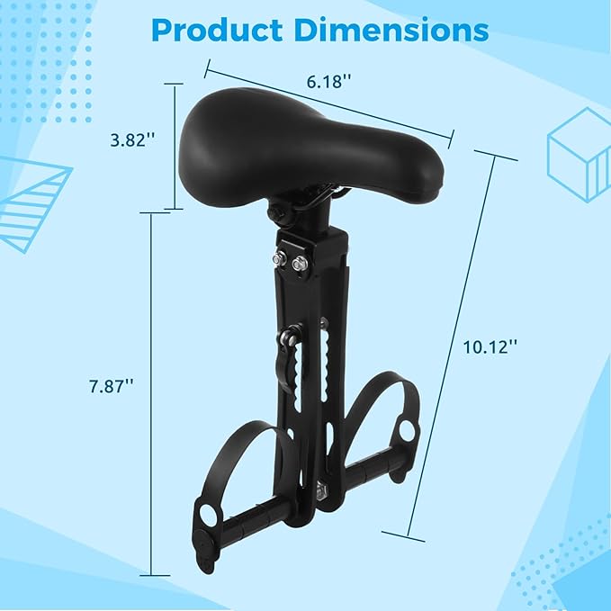 Lnrueg Kids Bike Seat for Adult Bike, Kid Bike Seat with Handlebar and Foot Pedals, Front Mounted Child Bike Seat for Mountain Bikes, Parent-Child Cycling Seat Kit for Children 2-6 Years