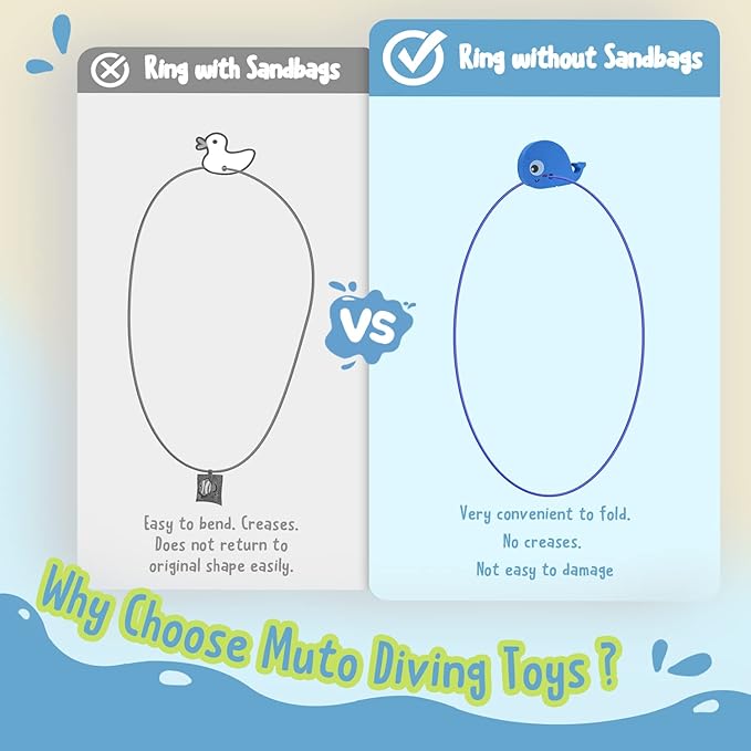 Diving Toys, 27 Pcs Pool Toys with Swim Thru Rings for Kids Age 3-12, Dive Sticks, Rings, Gem, Octopus, Torpedo, Mesh Bag Include