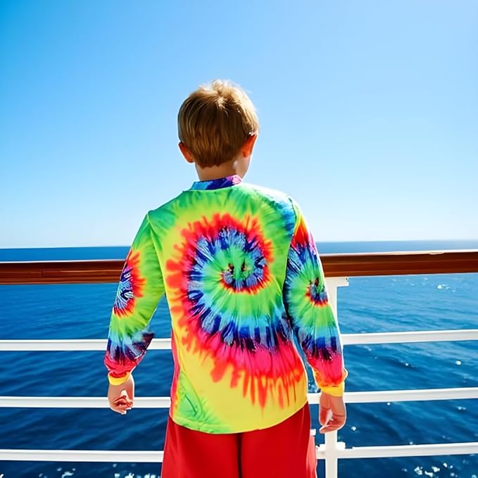 INGEAR Boys' Rash Guard UPF 50+ Swim Shirt - Lightweight, Quick-Dry, Durable Sun Protection for Swimming, Sizes XS-XL