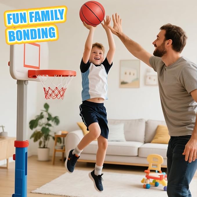 Dilabnba 8" Mini Rubber Replacement Basketballs for Basketball Hoop/Pool, Toddler Soft Beach Bouncy Ball Sports Party Game for Kids Adults, Junior Balls Indoor & Outdoor Arcades & Games (4PCS)