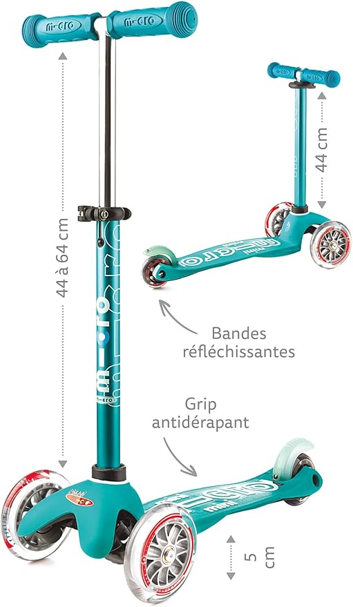 Micro Kickboard - Mini Deluxe - Three Wheeled, Lean-to-Steer Swiss-Designed Micro Scooter