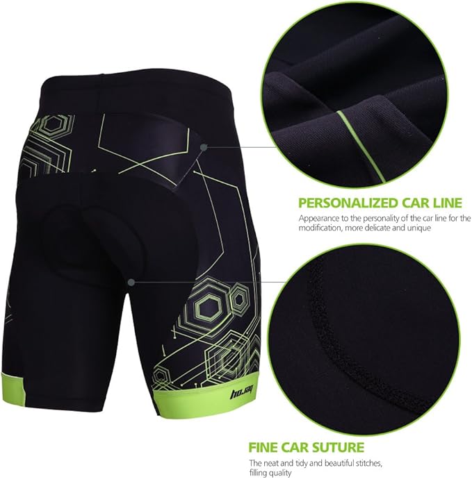 beroy Men's Comfortable Bicycle Cycling Pants, 3D Padded Bike Shorts