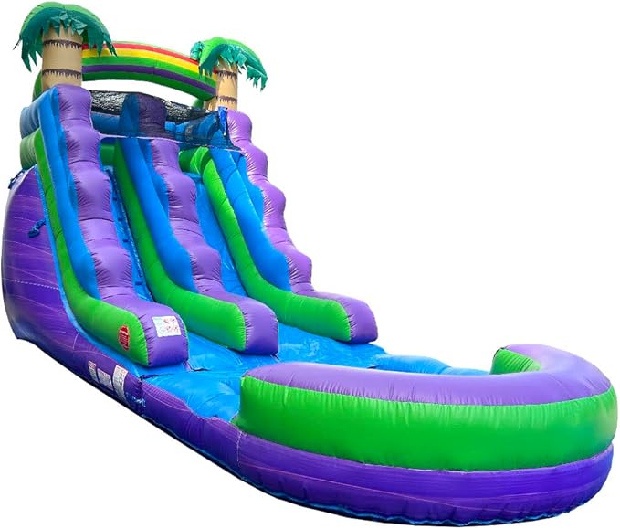 Inflatable Water Slide for Kids & Toddlers with Inflatable Pool, Backyard, Park or Commercial Use, Outdoor Water Play, Includes Blower Stakes, Splash Pool & Storage Bag, Large 25.5' x 9' x15'