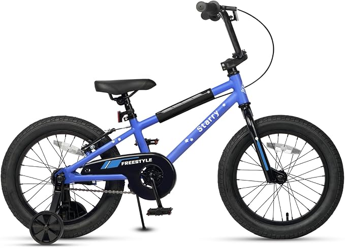 12 14 16 18 Inch Kids Bike BMX Style Bicycle with Training Wheels Coaster Brake for 2-10 Years Old Toddlers Boys Girls Multiple Colors