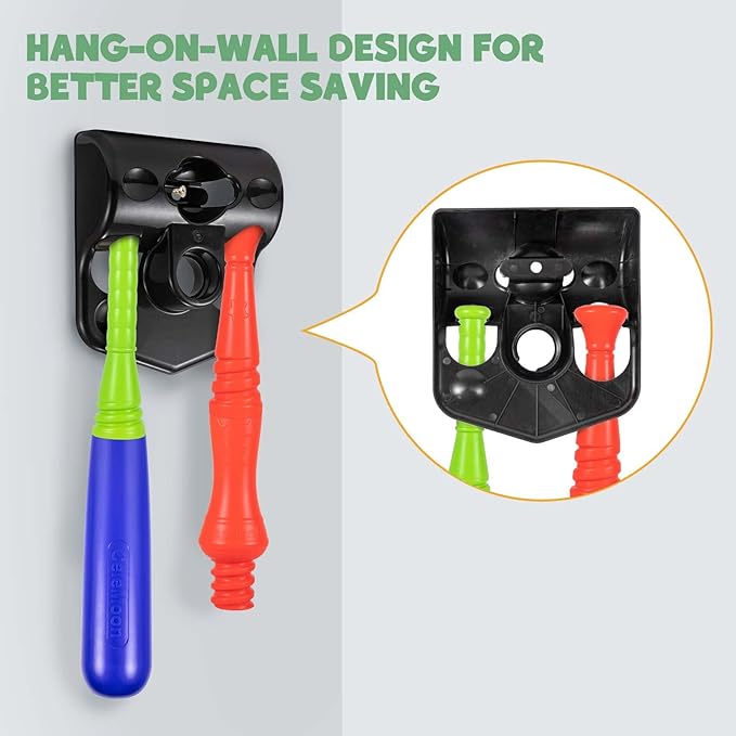 T Ball Sets for Kids 3-5, Baseball Softball Bat Toys Set Batting Tee for Toddlers, 6 Balls Included, for Boys Girls Age 3 Years Indoor Outdoor Sport Playing Game, Blue