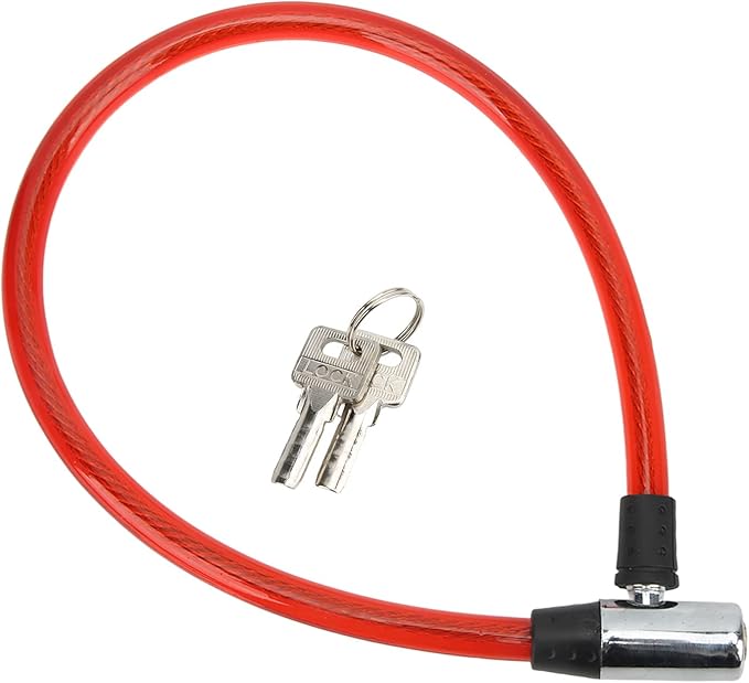 Bike Lock Cable with Key Steel Wire Portable Cable Lock Security Bike Lock for Bike Motorcycle Gate 3 Colors