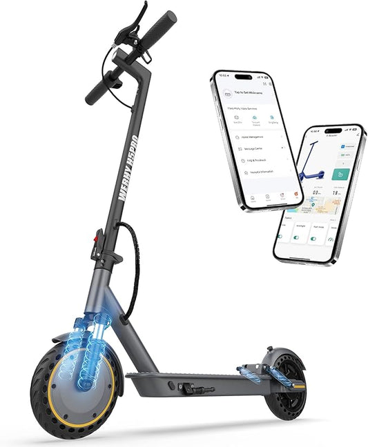 WERHY Electric Scooter, 350W/500W Motor, Top Speed 19/22 mph, Max 16/23/25/28Miles Ranges, Foldable E Scooter for Adults