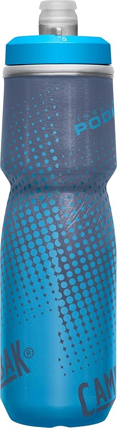 CamelBak Podium Chill Bike Insulated Squeeze Water Bottle Blue Dot, 24oz