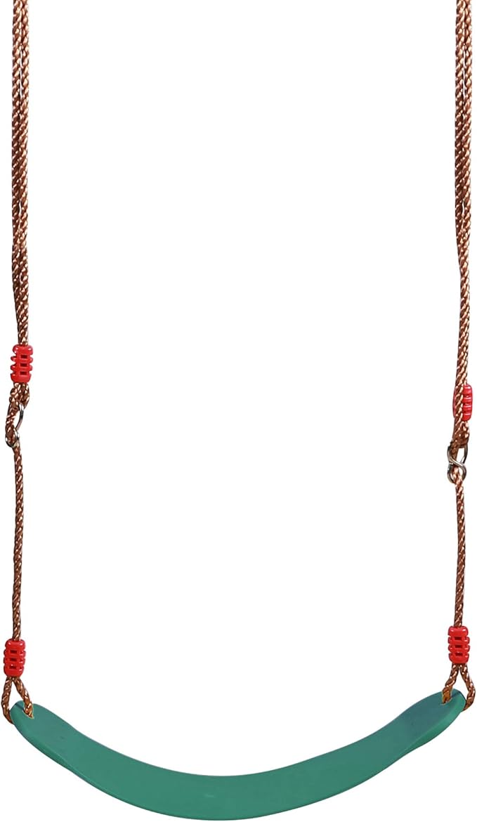 RedSwing Swing Seat for Kids Outdoor with 36-70" Rope, Kids Safety Playground Swings Seat Replacement, Belt Swing, Heavy Duty, Green 1 Pc