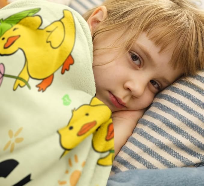 Christmas Duck Blanket Gifts for Duck Lovers, Ducks Blanket 50"x40", Rubber Ducks Themed Gifts