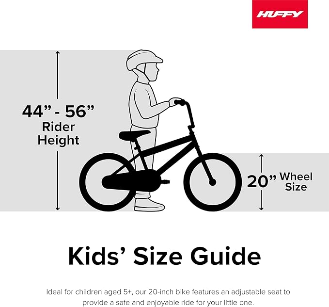 Huffy Upshot 12/16/20 Inch Boys' Bike for Kids, Ages 3+ Years Old, Multiple Color Options, Removable Training Wheels (12" and 16" Only), BMX Design, Designed for Growth, Durable, Easy Assembly
