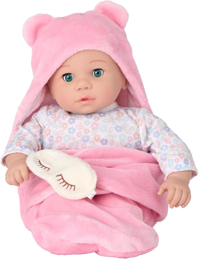 Madame Alexander 14-Inch Sweet Smiles Baby Doll, Bear Sleep Sack