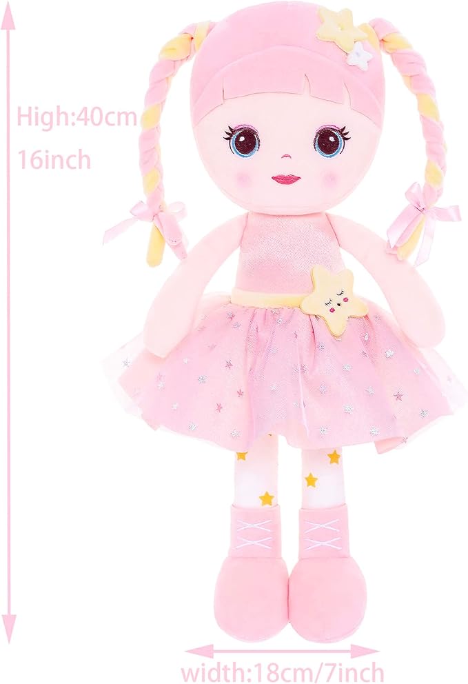 Lazada First Baby Dolls Soft Baby Girl Gifts American Doll Pink 16"…