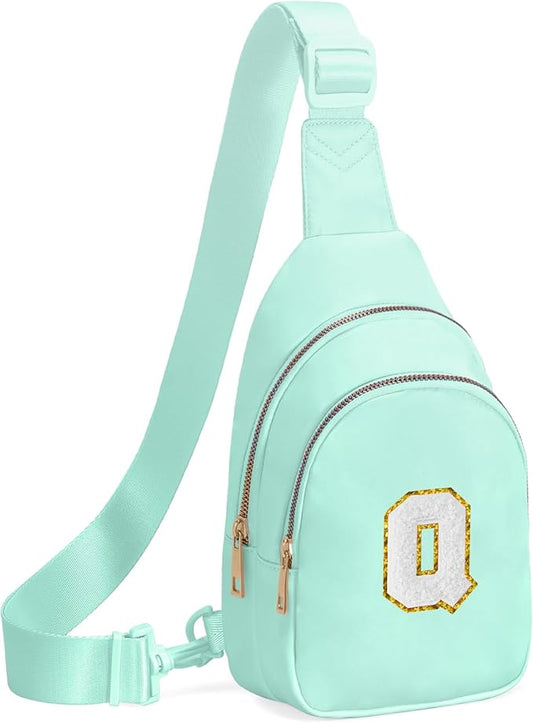 Birthday Gifts for 7 8 9 10 11 12 13 Year Old Girls Small Initial Sling Bag Cross Body Bag Fanny Pack for Girls