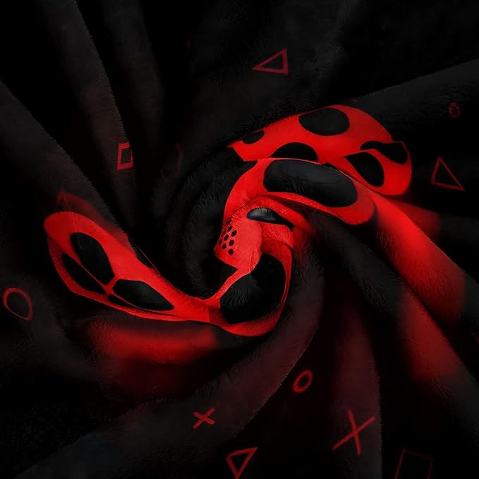 lirs Bedding Gaming Throw Blanket 60" x 50’’ Super Soft, Fleece, Gamer Gift for Couch Sofa for for Kids Boys Teens Video Game (MT-A06, 60’’x50)