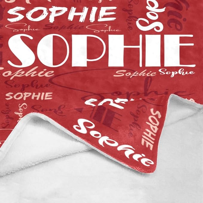 Dr.TOUGH Personalized Name Blanket Personalized Blanket for Adult Kids Flannel Customized Personalized Blankets and Throws