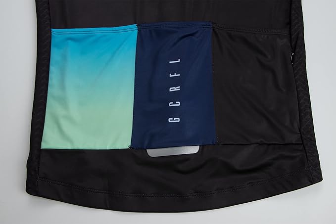 Men's Cycling Jersey Set Cycling Kit Bicycle Jersey Rear Zipper Pocket Bike Bib Shorts with Pockets Race Fit High Density Pad