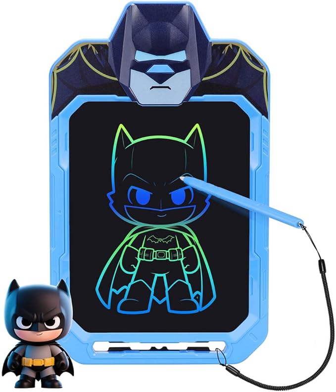 LCD Writing Tablet for Kids 10 Inch Bat Hero for Toddler 3 4 5 6 7 8 - Paint, Doodle Board, Drawing Pad - Travel Toys, Road Trip Car Activities, Birthday Christmas Gift Boys & Man
