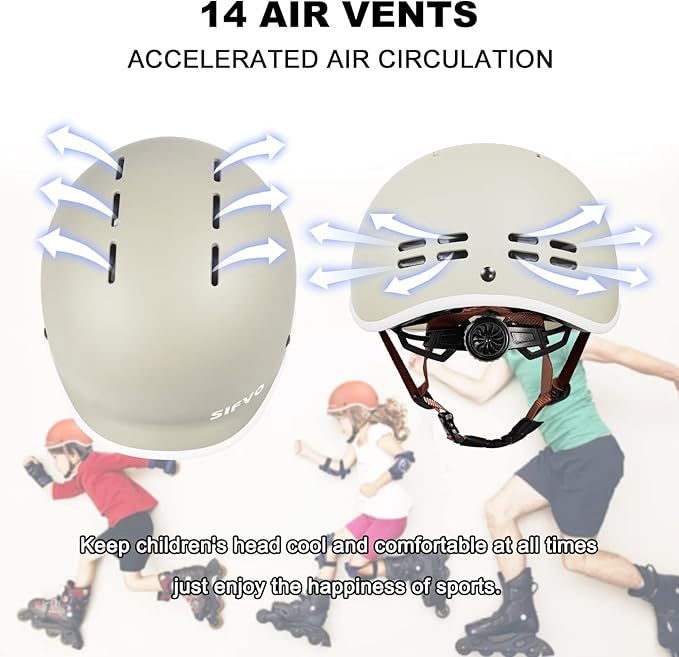 Kids Helmet, SIFVO Kids Bike Helmet Skateboard Helmet Scooter Helmet All-Round Protection Boys Girls Bike Helmet Kids to Youth Extended Visor Adjustable & Durable 51-55cm