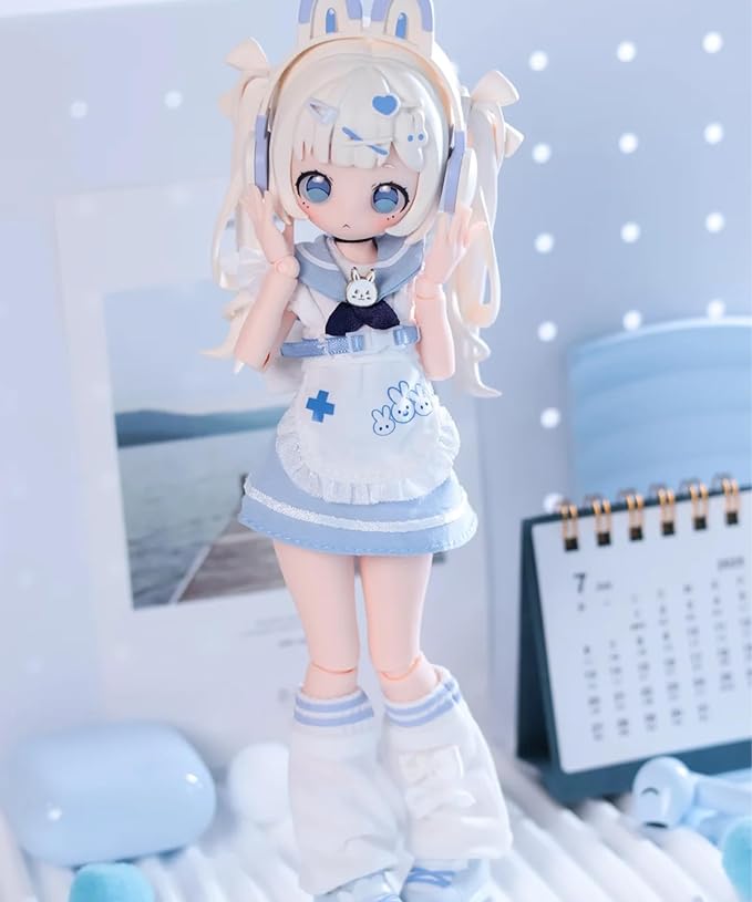 CALEMBOU BJD Blind Box, Sugary Girls Series 18cm Ball Jointed Doll, Cute Dress Up Doll with Joints, Collection Action Figure for Birthday Christmas