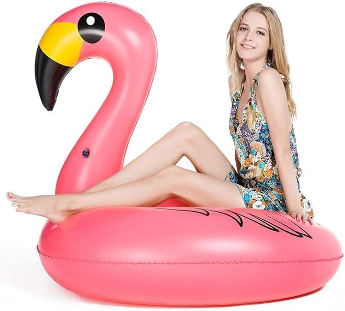 Jasonwell Giant Inflatable Flamingo Pool Floats Party Float Tube with Fast Valves Summer Beach Swimming Pool Lounge Raft Decorations Toys for Adults & Kids