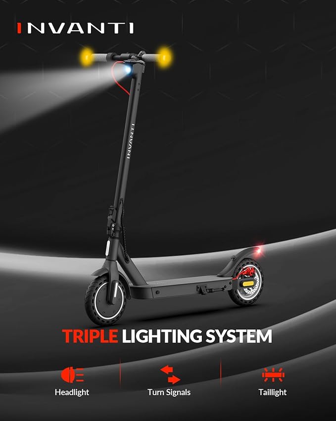 E30 Electric Scooter, Max 20Miles & 18 MPH, 350W Motor, Turn Signals, Smart APP, 8.5" Solid Tires, Foldable Commuter Electric Scooter with Rear Suspension and Dual Brakes for Adults and Teens