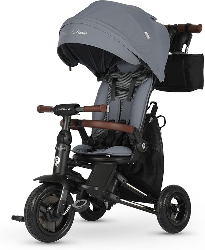 Baby Bike Stroller for Age 10 Months to 6 Years Old,8 in 1 Folding Toddler Bike Stroller with Removable Canopy & Guardrail Rotatable Seat -Tricycle for Toddlers Age 3-5 Boys & Girls Gift Trike