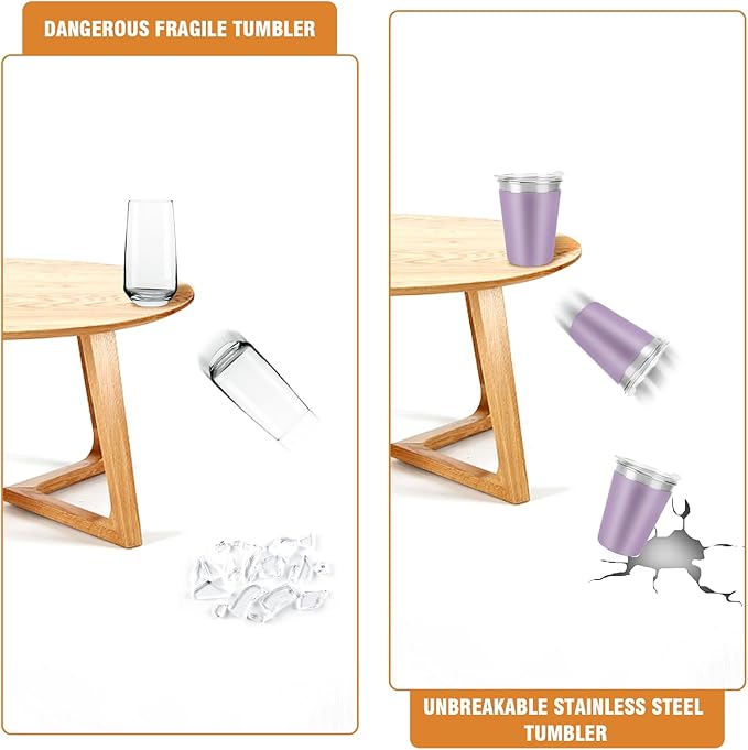 Yummy Sam 6PCS Kids Stainless Steel Cups with Lids, 12oz Spill Metal Tumblers Proof With Silicone Straws, Unbreakable Toddle Cups with Full Wrapped Anti-Scald Sleeves for Cold Drinks