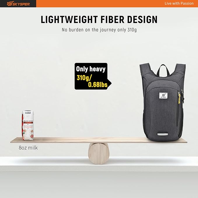 SKYSPER Small Daypack 10L/15L/20L Hiking Backpack Packable Lightweight Travel Day Pack for Women Men