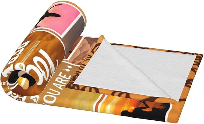 Yoga Sport Blanket - Ultra Soft Cozy Fleece Yoga Meditation Throw Blanket - Fuzzy Plush Bedding Blankets for Kids, Teens, Adults, Girls, Boys, Women, Men - 80"x60"