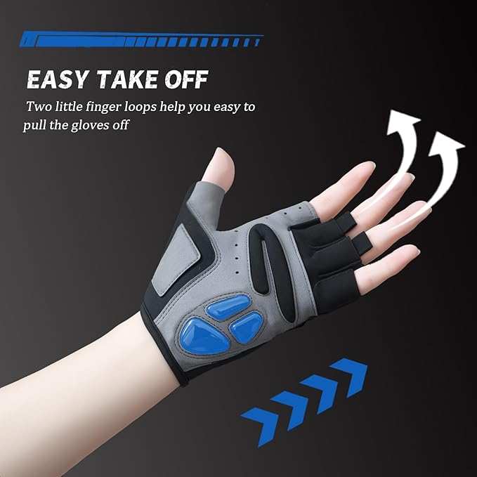 Cycling Gloves,Gel Padded Bike Gloves for Men Cycling,Anti-Slip & Shock-Absorbing Lightweight & Breathable Design Road Bicycle Half Finger for Women