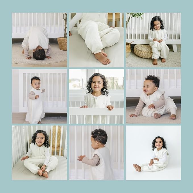 Tealbee Dreamsuit Toddler Sleep Sack with Feet – Walker Sleep Bag with Legs, Rayon made from Bamboo, All Season 1.2 TOG, 2-Way Zipper, 2T-3T - Undyed