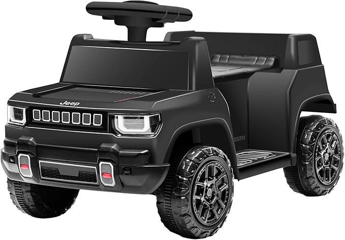 6V Ride On Car for Toddlers, Electric Car with Music, Horn, Pedal, for Ages 18–30 Months, Black