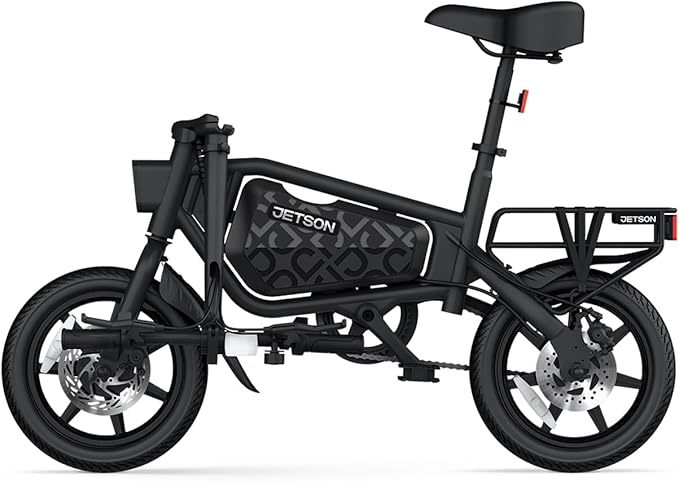 Jetson Bolt Folding Electric Ride-On Bike, Easy-Folding, Built-in Carrying Handle, Twist Throttle, Up to 15.5 MPH, Ages 13+