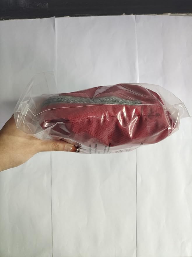 ZOMAKE Lightweight Packable Backpack 35L, Light Foldable Backpacks Water Resistant Collapsible Hiking Bag, Compact Folding Day Pack for Travel Camping(Red)