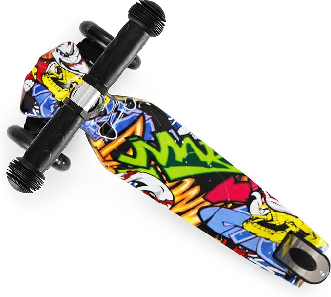 Kids Kick Scooter, 3 Wheeled Scooter for Kids, Child/Toddlers Toy, Adjustable Height, Anti-Slip Deck, Flashing Wheel Lights, for Boys/Girls 3-12 Year Old