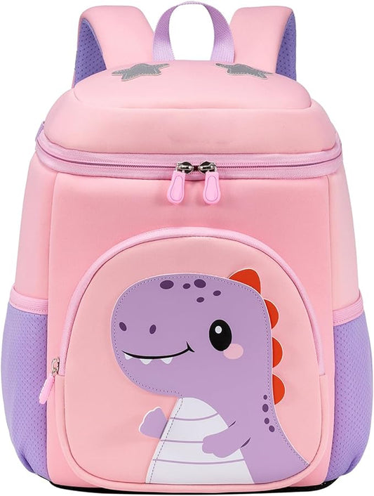 kids schoolbag with diving fabric and breathable pads - lightweight reflective backpack for boys and girls (pink, Small)