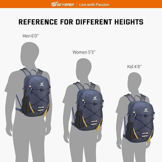SKYSPER Small Hiking Daypack, 20L Lightweight Travel Backpacks Day Hike Pack with Waist Strap for Women Men