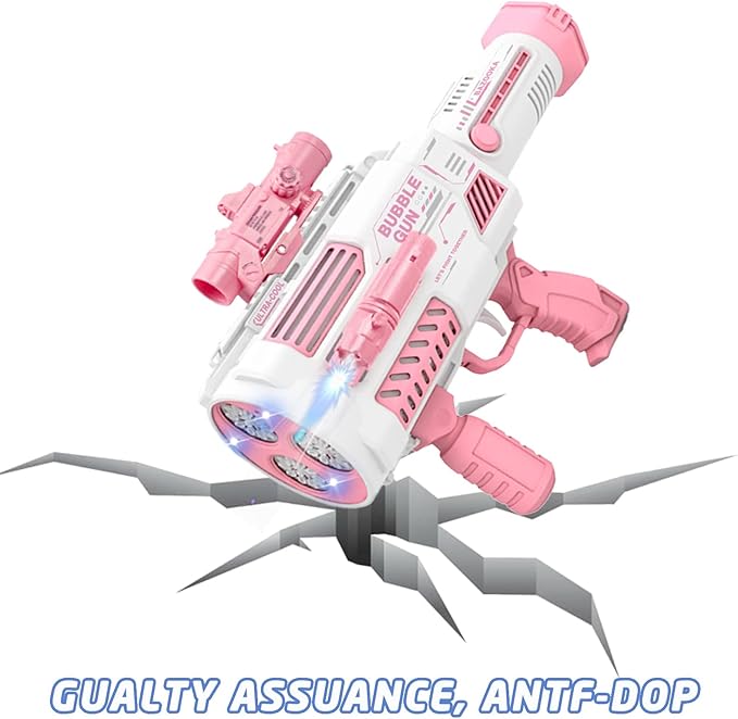 Automatic Gatling Bubble Gun,Big Size 7.5"x16.7",That Produces Thousands of Bubbles per Minute, Suitable for Children and Adults and Perfect for Summer Indoor and Outdoor Parties