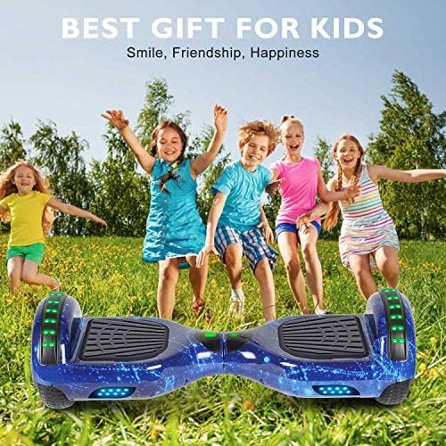 LIEAGLE Hoverboard, 6.5" Self Balancing Scooter Hover Board with Bluetooth Wheels LED Lights for Kids Adults