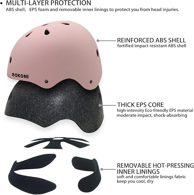 Kids Bike Helmet, Adjustable and Multi-Sport, from Toddler to Youth, 3 Sizes