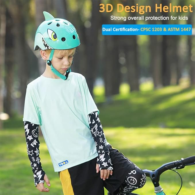 Kids Toddler Bike Helmet, Adjustable and Multi-Sport for Child Boys and Girls, 2 Sizes