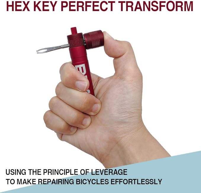 PAX Black Mountain Bike Tubeless Tire Repair Plug Kit, Xmas Gift for Biker, Plus 4mm Hex Key for Emergency Bicycle Repair Kit, Fix Road Bicycle Tire Flat Punctures