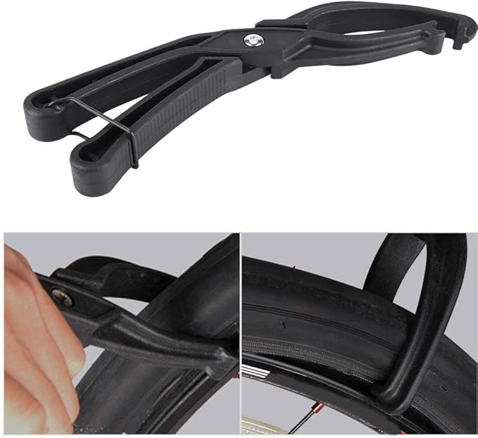 Keenso Bike Tire Pliers, Durable Plastic Bicycle Tire Repair Tool Bike Tire Removal Tool Difficult Tires Lever Tyre Remover Inserting Installation Pliers